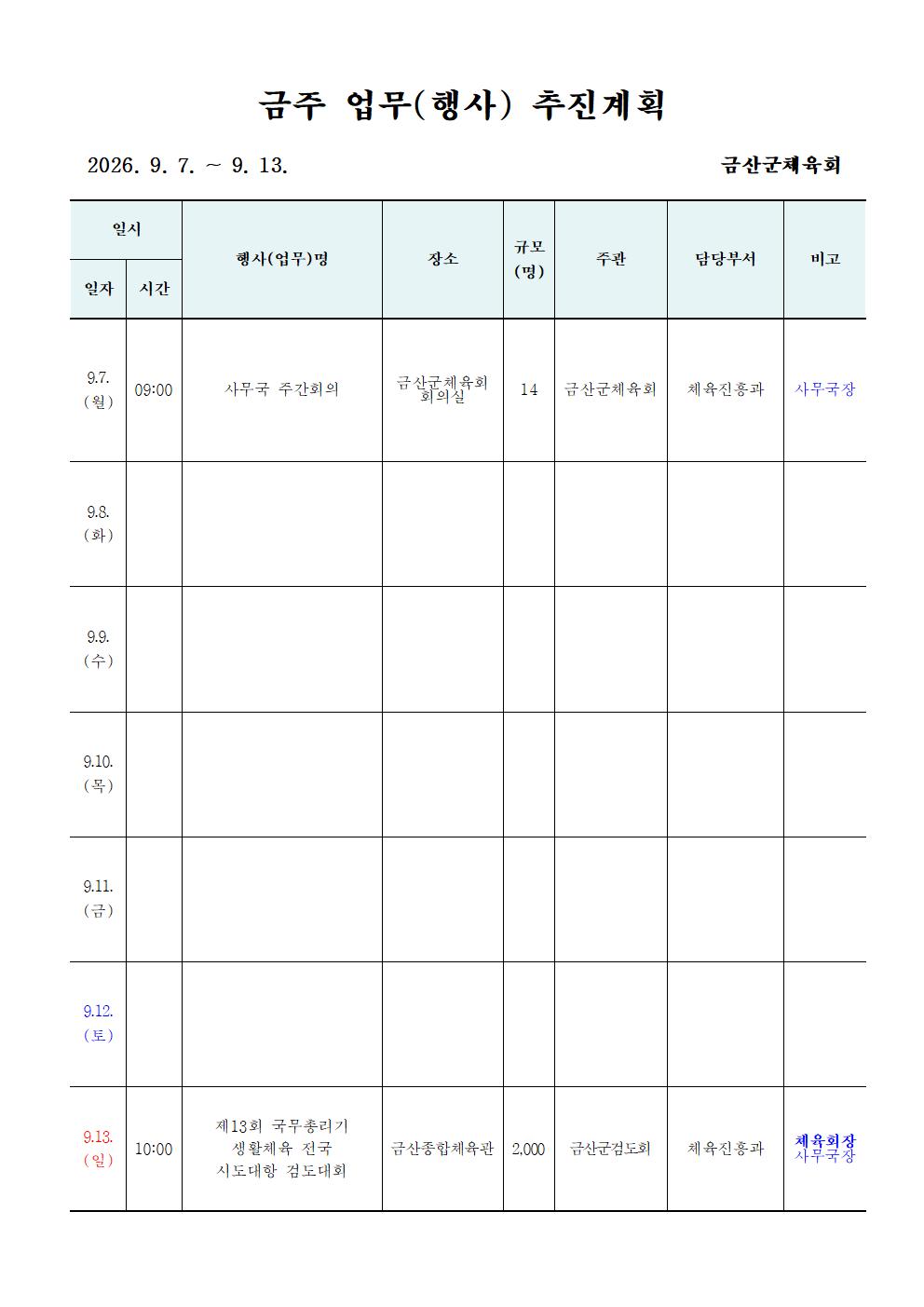 주간업무 (97~13001